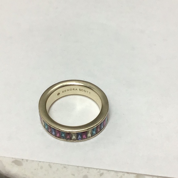 Kendra Scott Jack Gold Band Ring in Multi Crystal - Picture 2 of 5